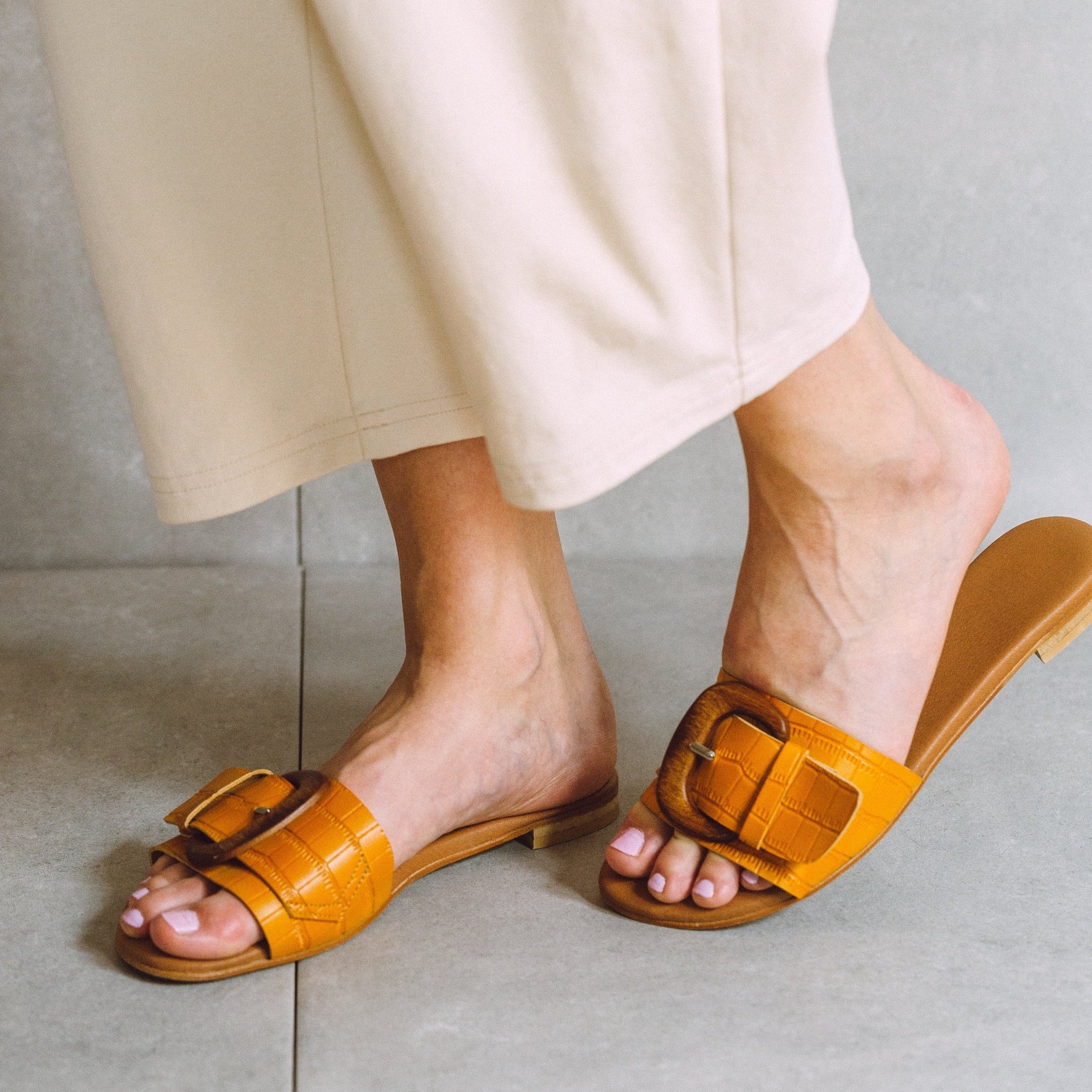 Flo mustard sandals